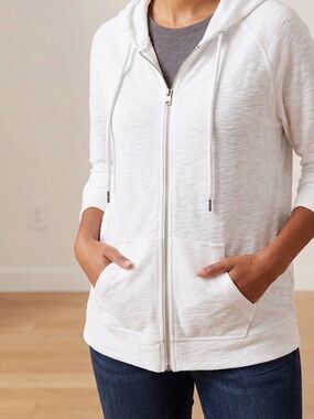 Calvin Klein Women’s White Zip-Up Hoodie Jacket 3X